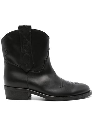 Black calf leather ankle boots VIA ROMA 15 | 4035NERO